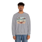 Crewneck Sweatshirt - "No Fear, Just Fries" Seagull Beach Graphic