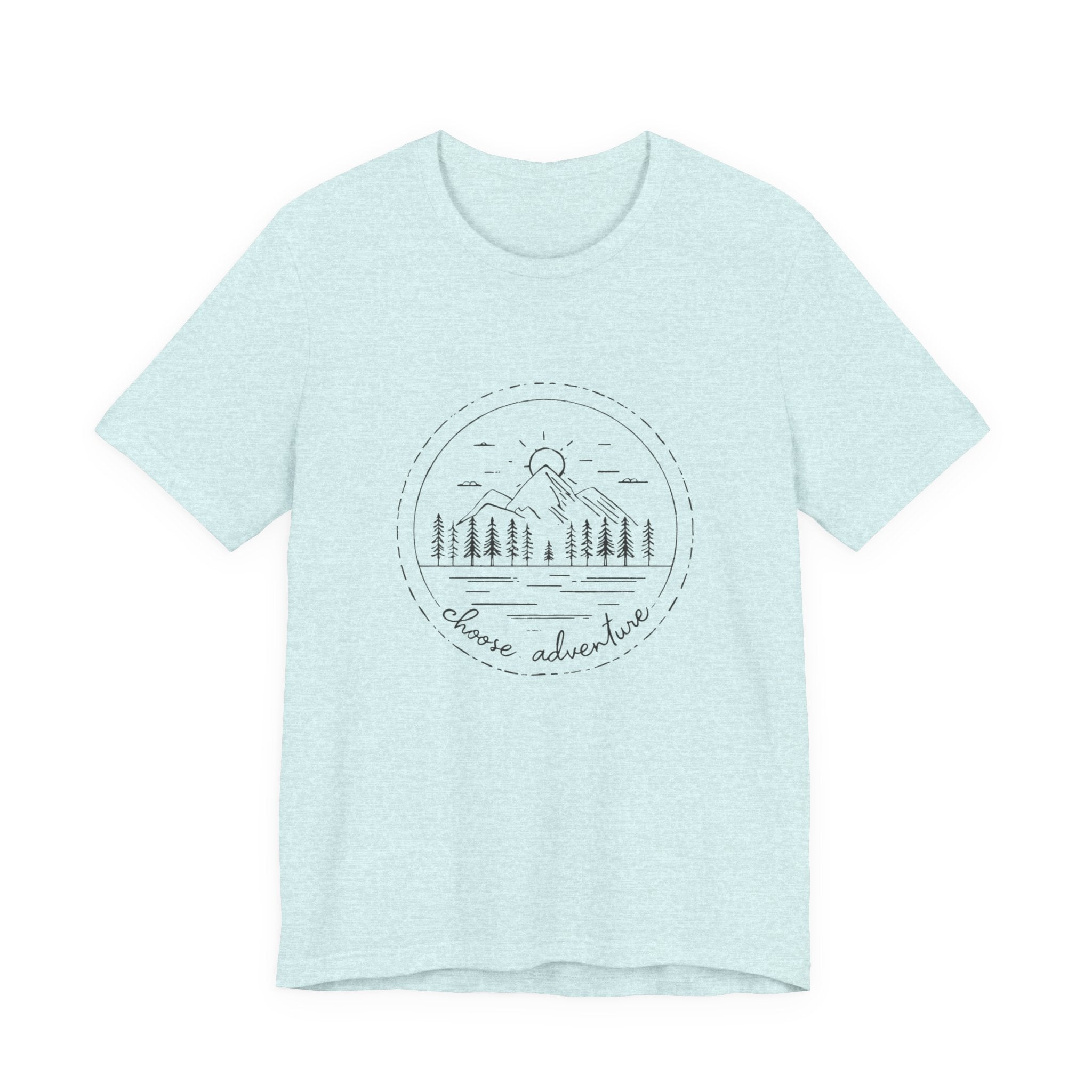 Adventure Mountain T‑Shirt — 'Choose Adventure' Minimal Outdoor Graphic Tee