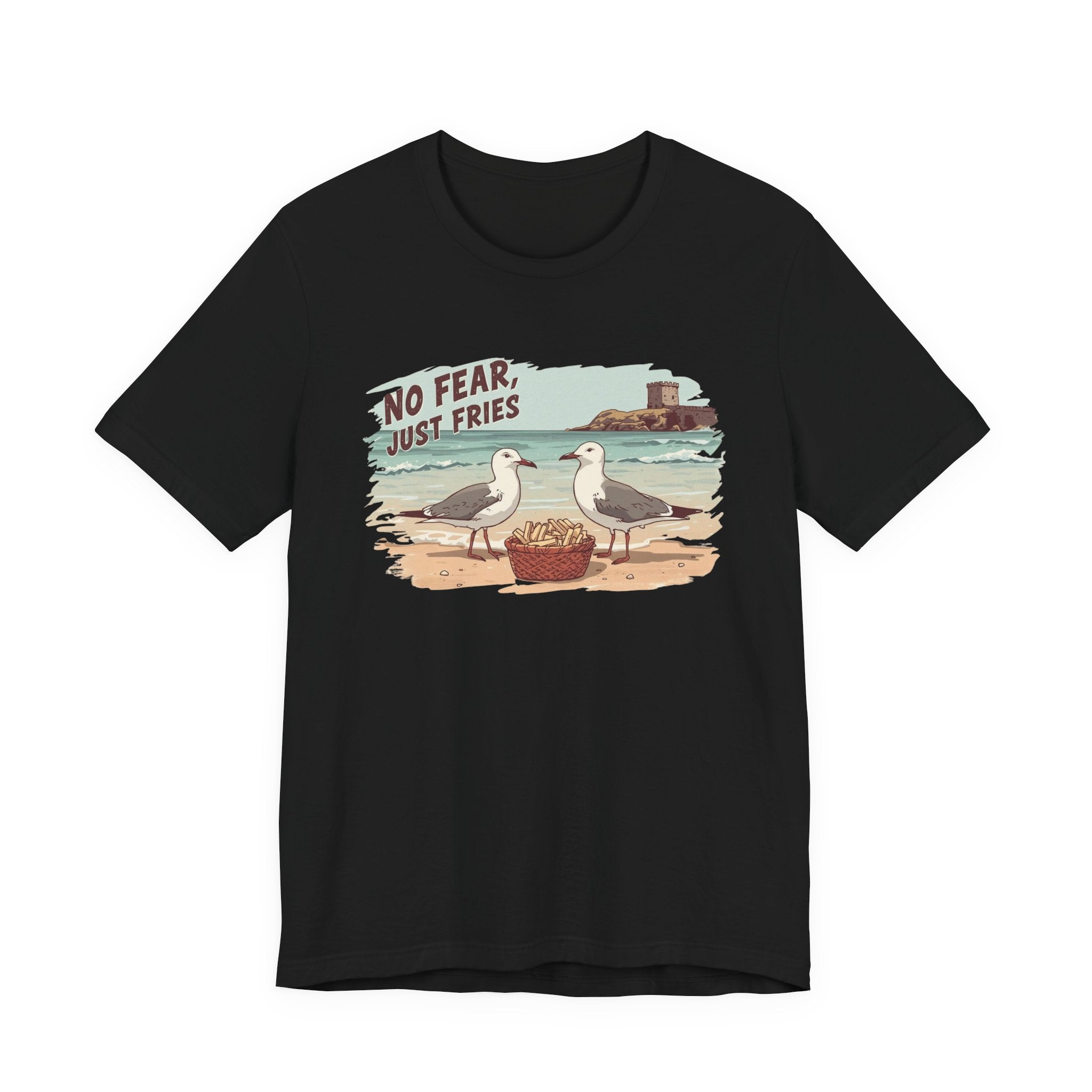 No Fear Just Fries T-Shirt — Seagull Beach Graphic Tee