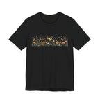 Floral Meadow Stripe Tee — Wildflower Band Graphic T-Shirt