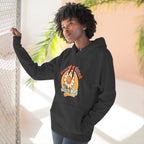 Retro "Moms Club" Fleece Hoodie — Sunshine Flower Graphic