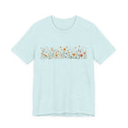 Floral Meadow Stripe Tee — Wildflower Band Graphic T-Shirt