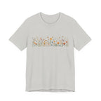 Floral Meadow Stripe Tee — Wildflower Band Graphic T-Shirt