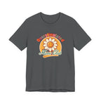 Overstimulated Moms Club T-Shirt — Retro Smiley Daisy Tee