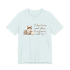 Coffee Racoon Tee — "I don't rise and shine... I caffeinate and try" Graphic T-Shirt