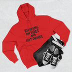 Running on Vibes and Hot Drinks Hoodie — Cozy Coffee Lover Pullover