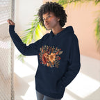 Autumn Floral Hoodie — Cozy Fall Sunflower & Mum Fleece Pullover