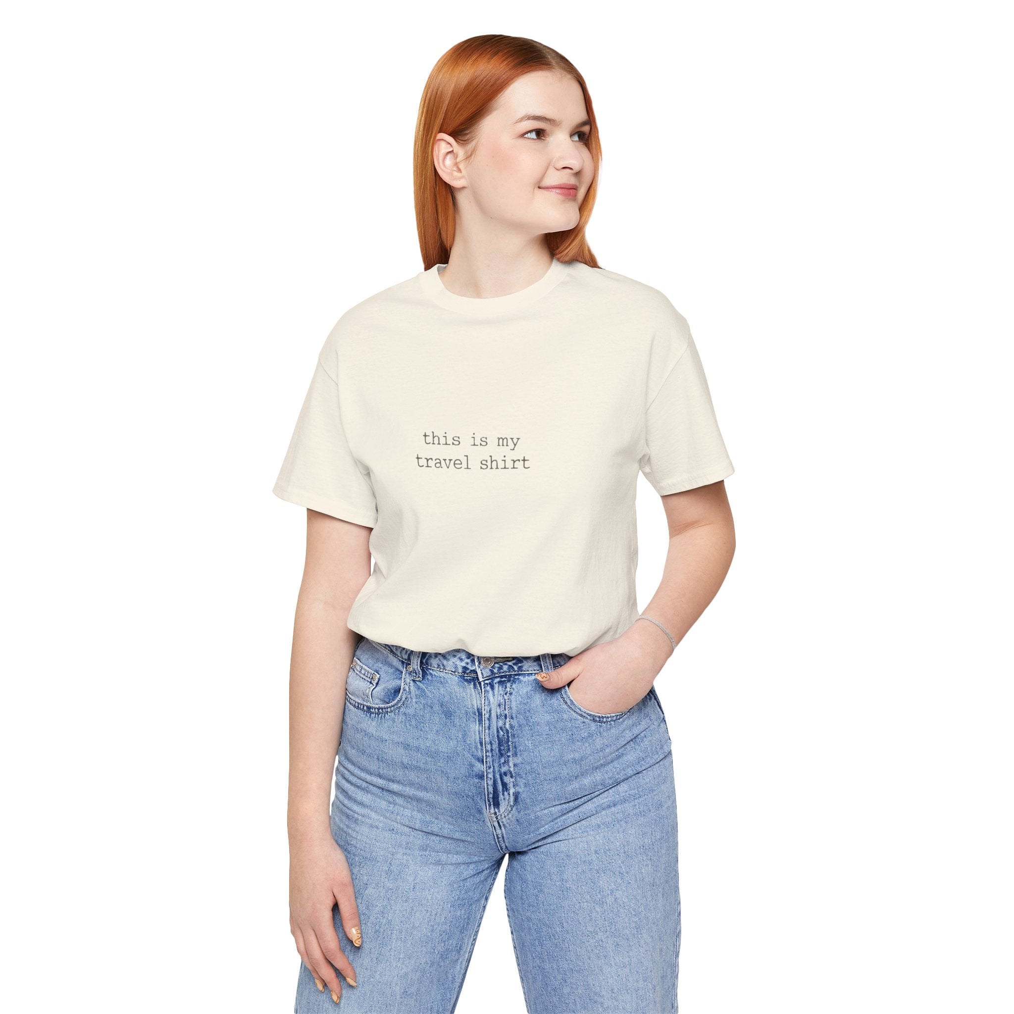 Travel Shirt Tee — "this is my travel shirt" Minimalist Crewneck