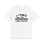 Get Ready Convertible Tee — “It’s Emotional Maintenance Time” Vintage Car Graphic