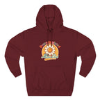 Retro "Moms Club" Fleece Hoodie — Sunshine Flower Graphic