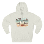 Seagull Beach Hoodie – “No Fear Just Fries” Retro Coastal Graphic Hoodie