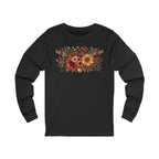 Autumn Bloom Long Sleeve Tee — Rustic Fall Floral Shirt