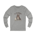 If I'm Moody Feed Me Treats Long Sleeve Tee — Cute Raccoon Graphic Shirt