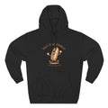 Hot Dog Energy Hoodie — Funny Cartoon Hotdog "Living My Best Bite" Pullover
