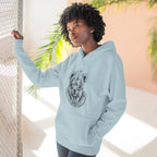 Bear Sketch Hoodie — Cool Bear with Sunglasses Fleece Pullover