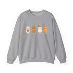 Cute Chick Friends Crewneck Sweatshirt — Adorable Cartoon Chickens Graphic