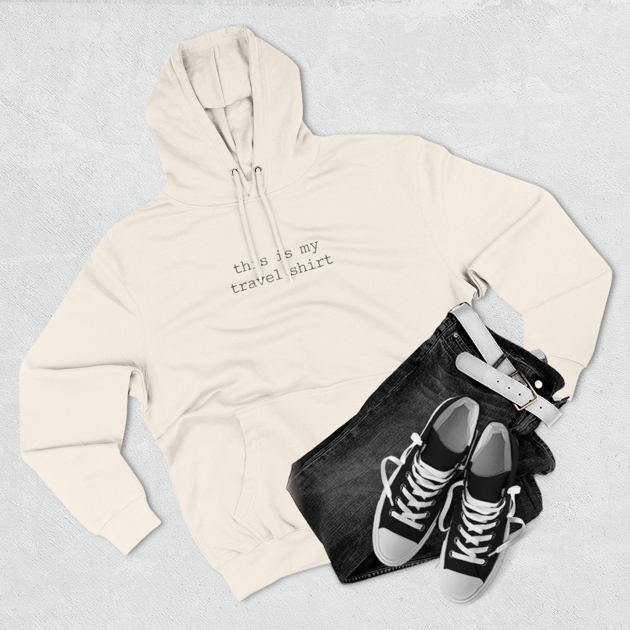 Three-Panel Fleece Hoodie