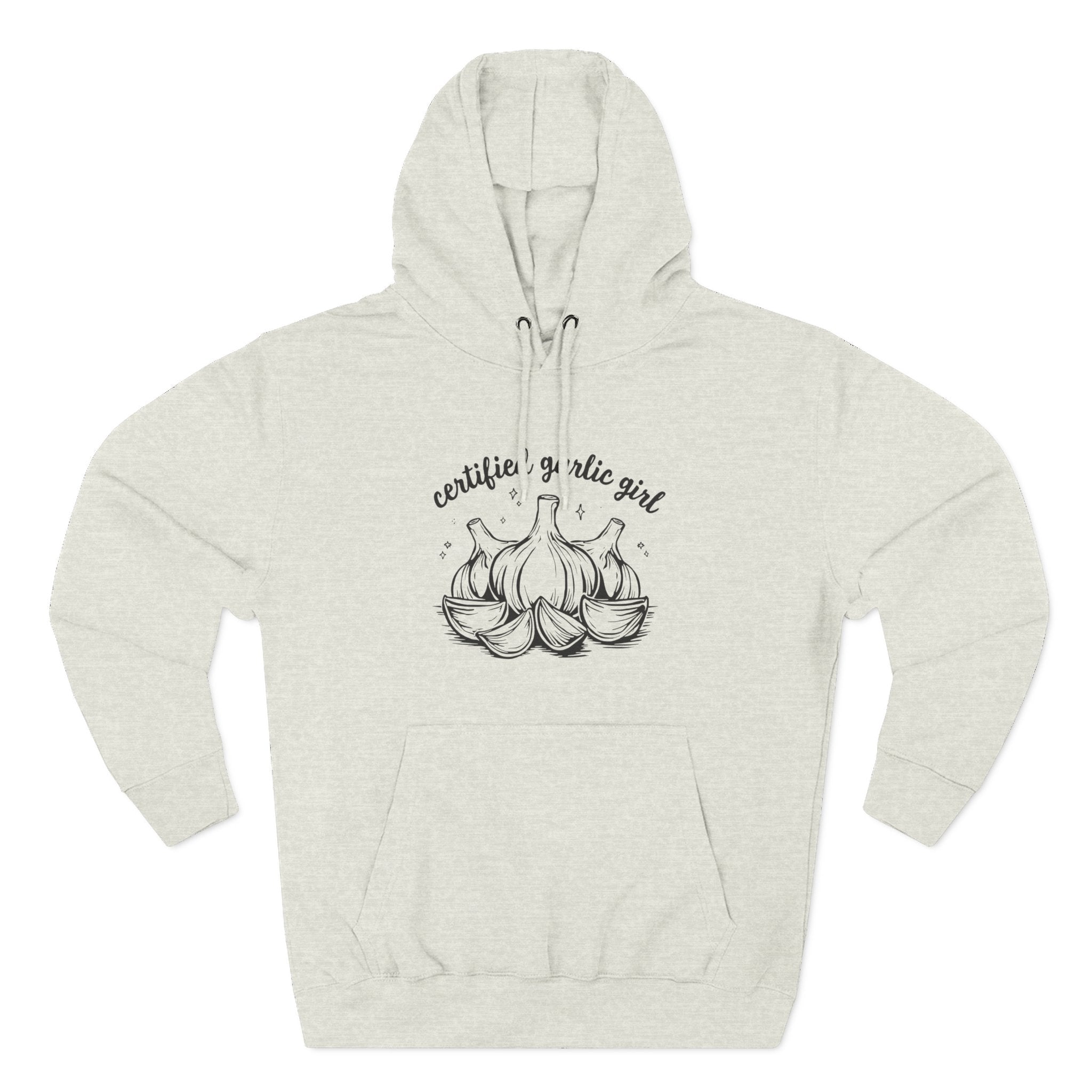Certified Garlic Girl Hoodie – Cute Garlic Graphic Fleece Pullover
