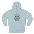 Bear Sketch Hoodie — Cool Bear with Sunglasses Fleece Pullover