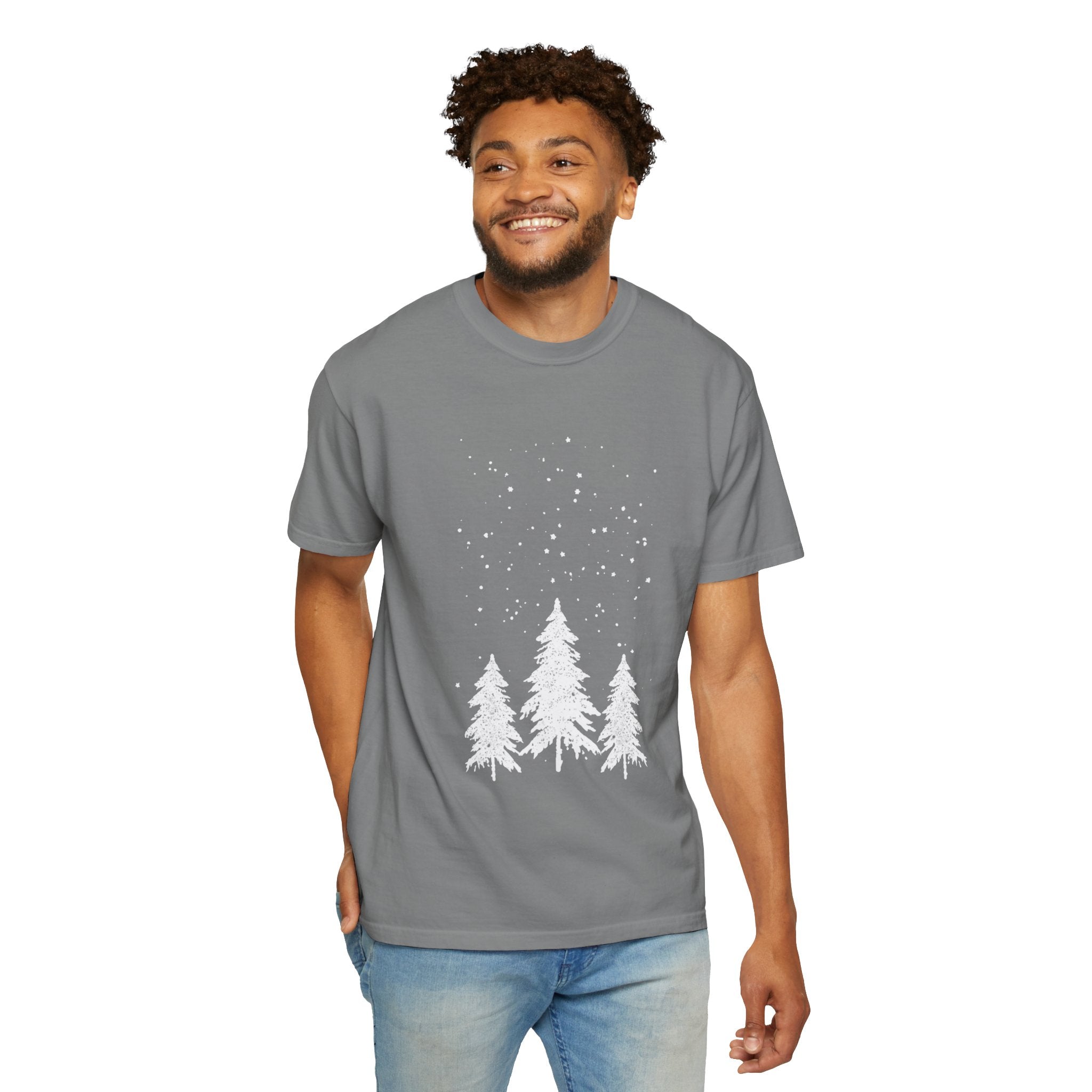 Winter Pine Tree Shirt | Snowy Forest Tee
