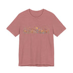 Floral Meadow Stripe Tee — Wildflower Band Graphic T-Shirt