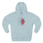 Compass Flower Hoodie — 'Find Your True North' Cozy Fleece Pullover