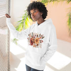 Autumn Floral Hoodie — Cozy Fall Sunflower & Mum Fleece Pullover