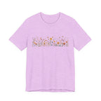 Floral Meadow Stripe Tee — Wildflower Band Graphic T-Shirt