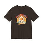 Overstimulated Moms Club T-Shirt — Retro Smiley Daisy Tee
