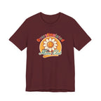 Overstimulated Moms Club T-Shirt — Retro Smiley Daisy Tee
