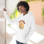 Retro "Moms Club" Fleece Hoodie — Sunshine Flower Graphic