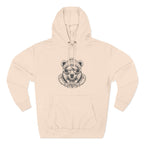 Bear Sketch Hoodie — Cool Bear with Sunglasses Fleece Pullover