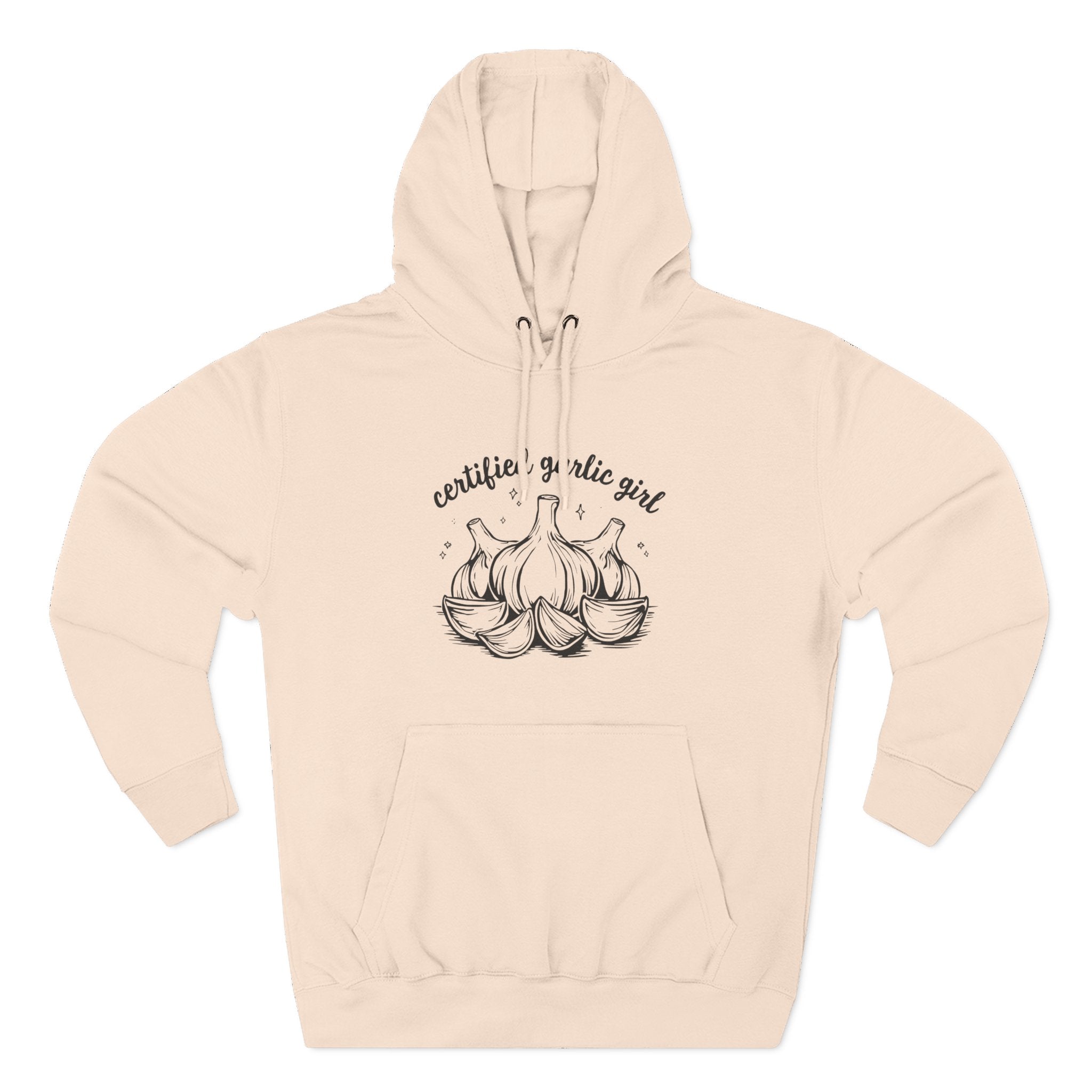 Certified Garlic Girl Hoodie – Cute Garlic Graphic Fleece Pullover