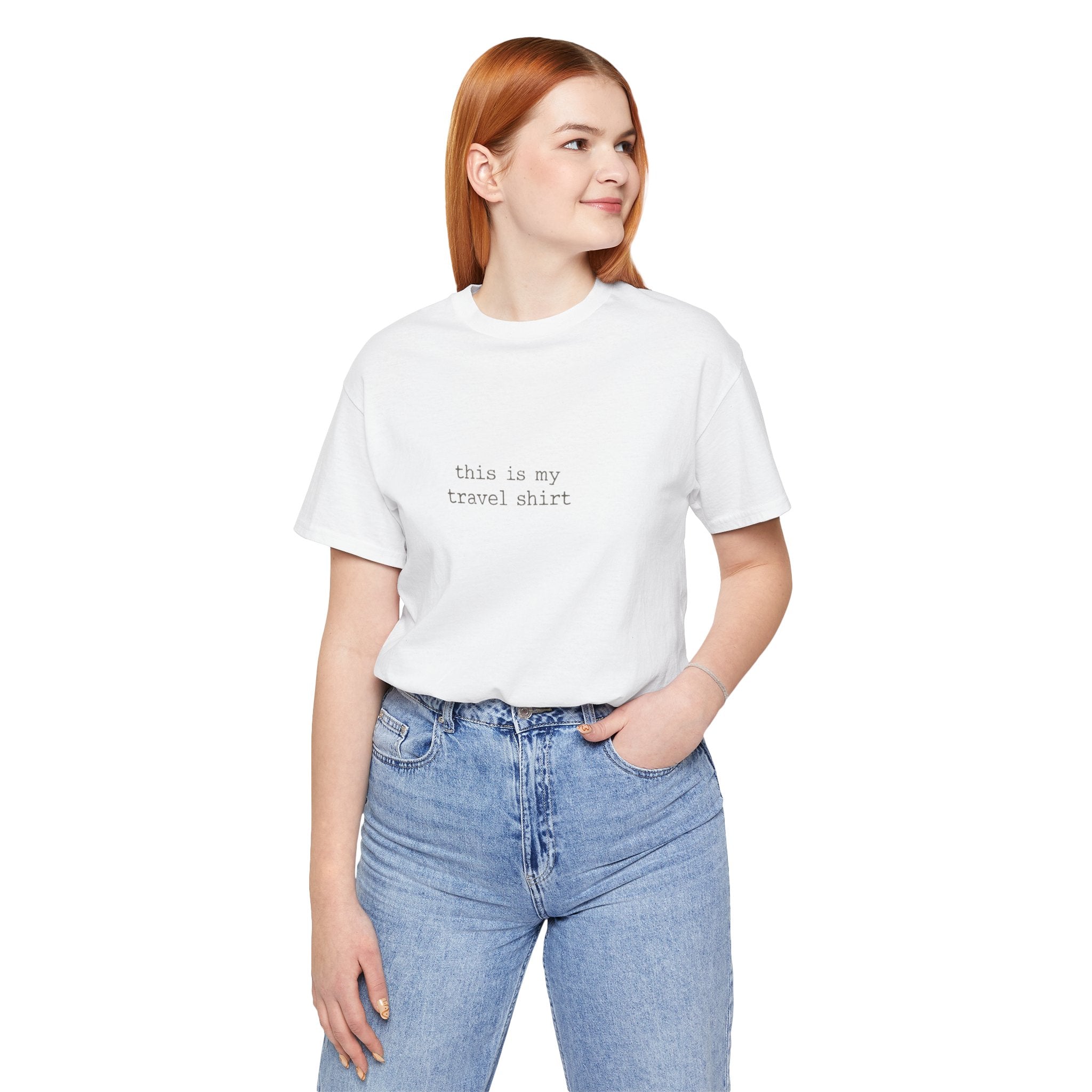Travel Shirt Tee — "this is my travel shirt" Minimalist Crewneck