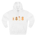 Cute Chick Squad Hoodie — Four Cartoon Chicks Illustration Hooded Sweatshirt