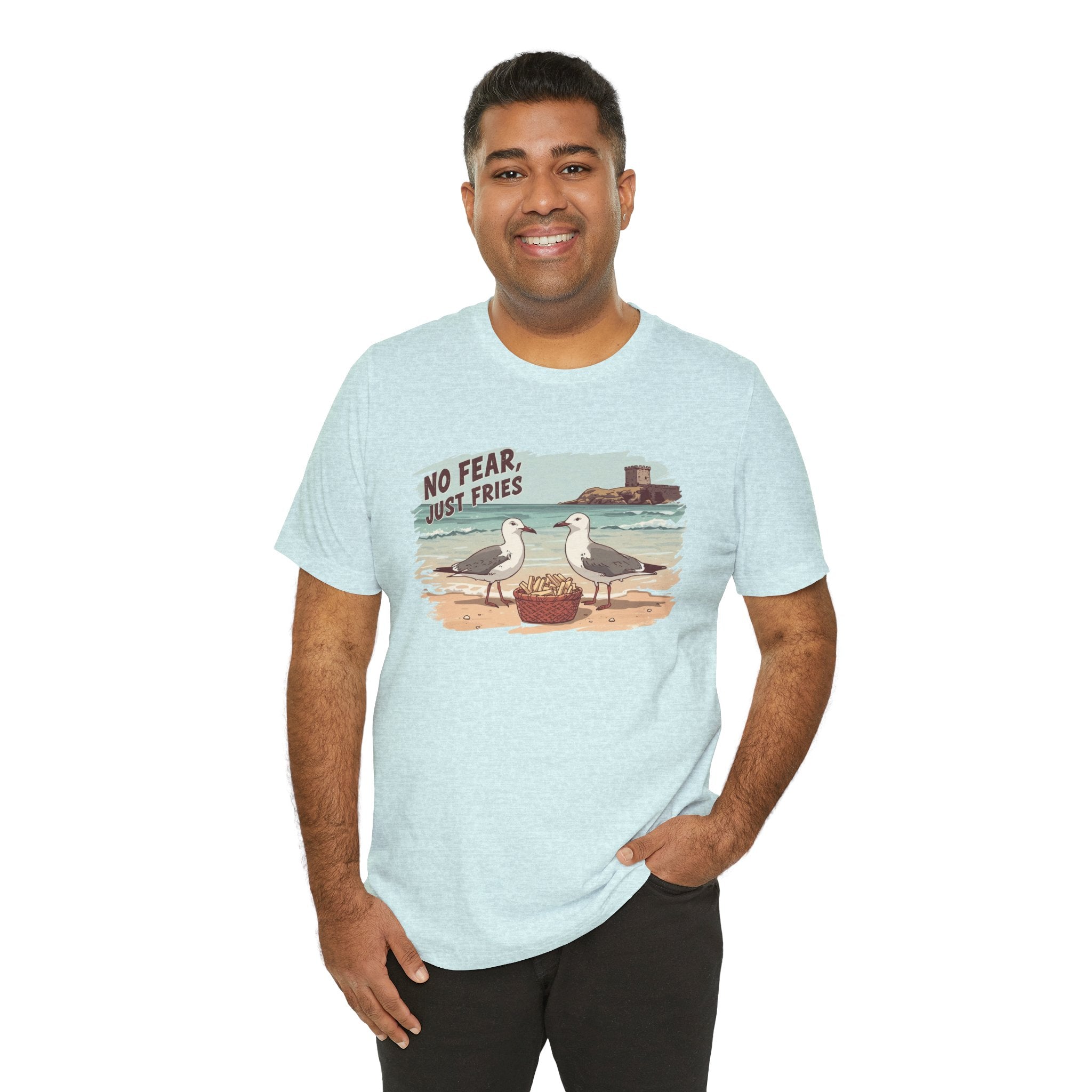 No Fear Just Fries T-Shirt — Seagull Beach Graphic Tee