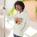 Autumn Floral Hoodie — Cozy Fall Sunflower & Mum Fleece Pullover