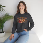 Fall Floral Crewneck Sweatshirt — Rust Sunflower Bouquet