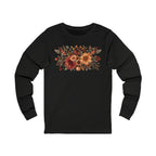 Autumn Bloom Long Sleeve Tee — Rustic Fall Floral Shirt