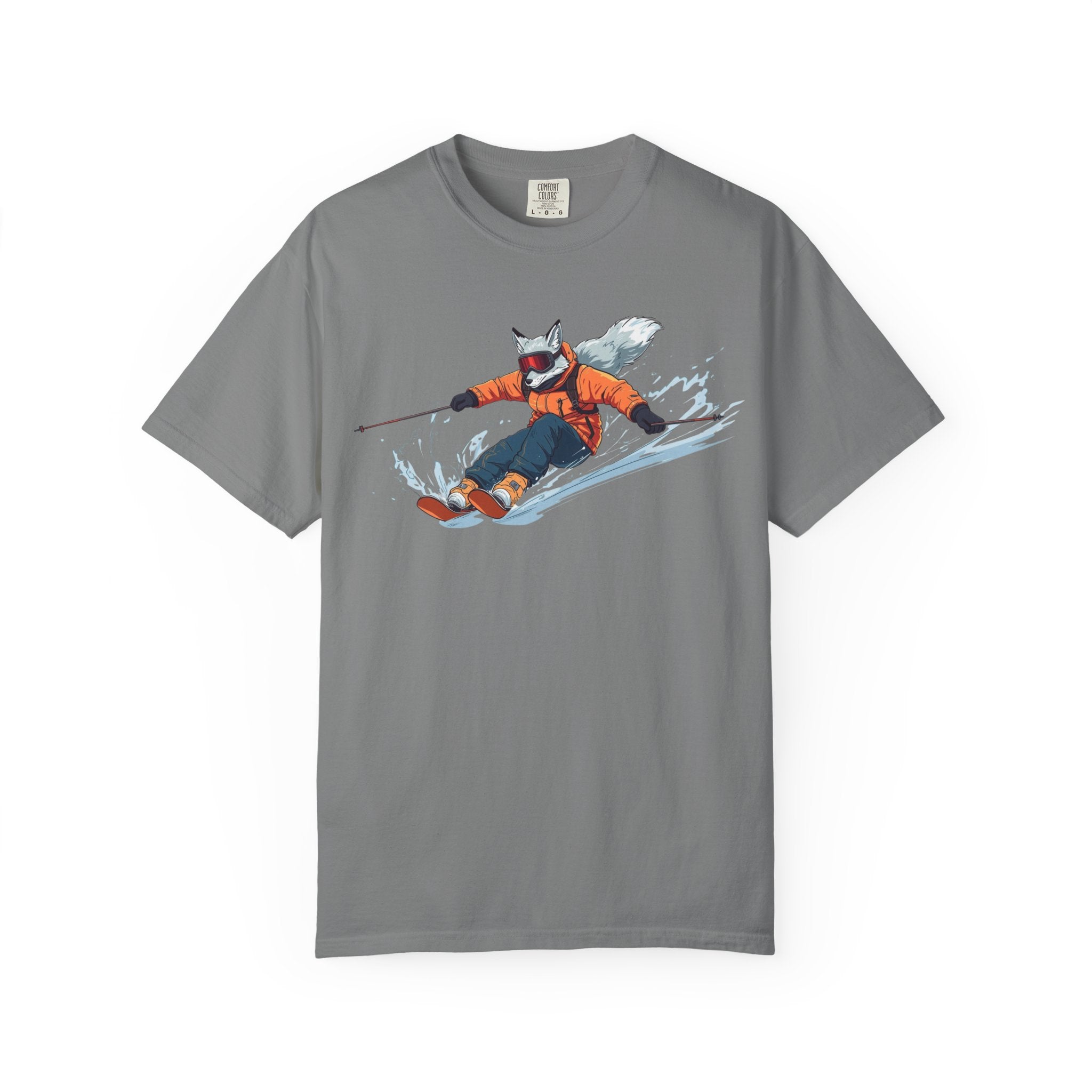 Ski Fox T-Shirt — Retro Fox Skier Graphic Tee