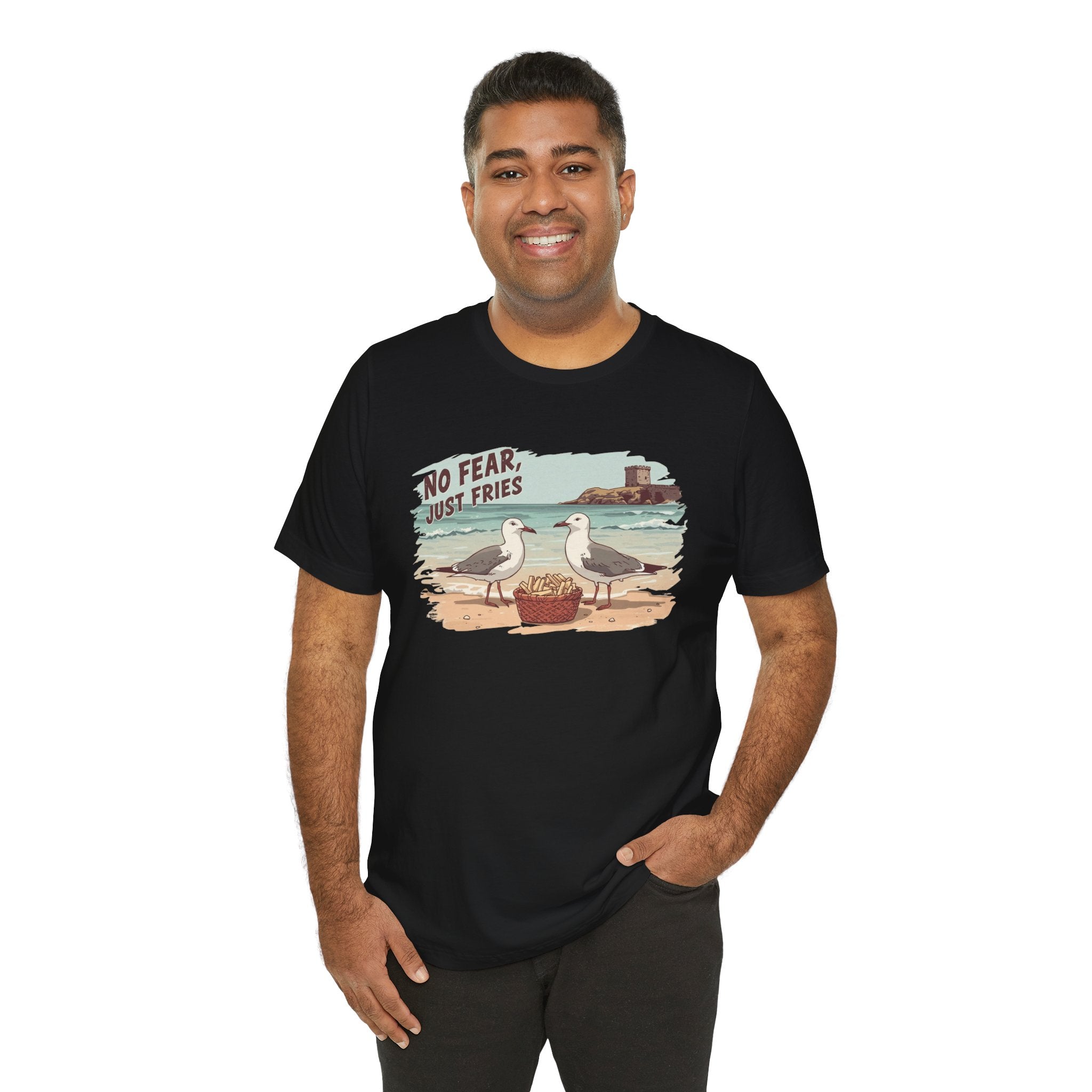 No Fear Just Fries T-Shirt — Seagull Beach Graphic Tee