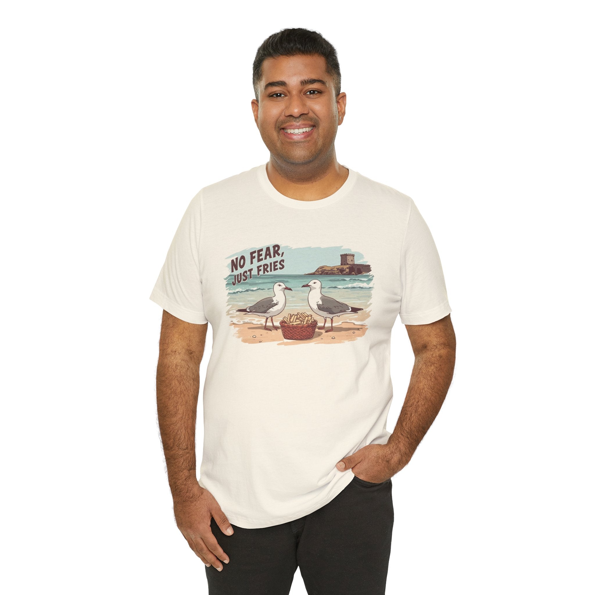 No Fear Just Fries T-Shirt — Seagull Beach Graphic Tee