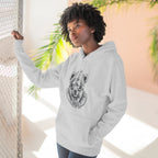 Bear Sketch Hoodie — Cool Bear with Sunglasses Fleece Pullover