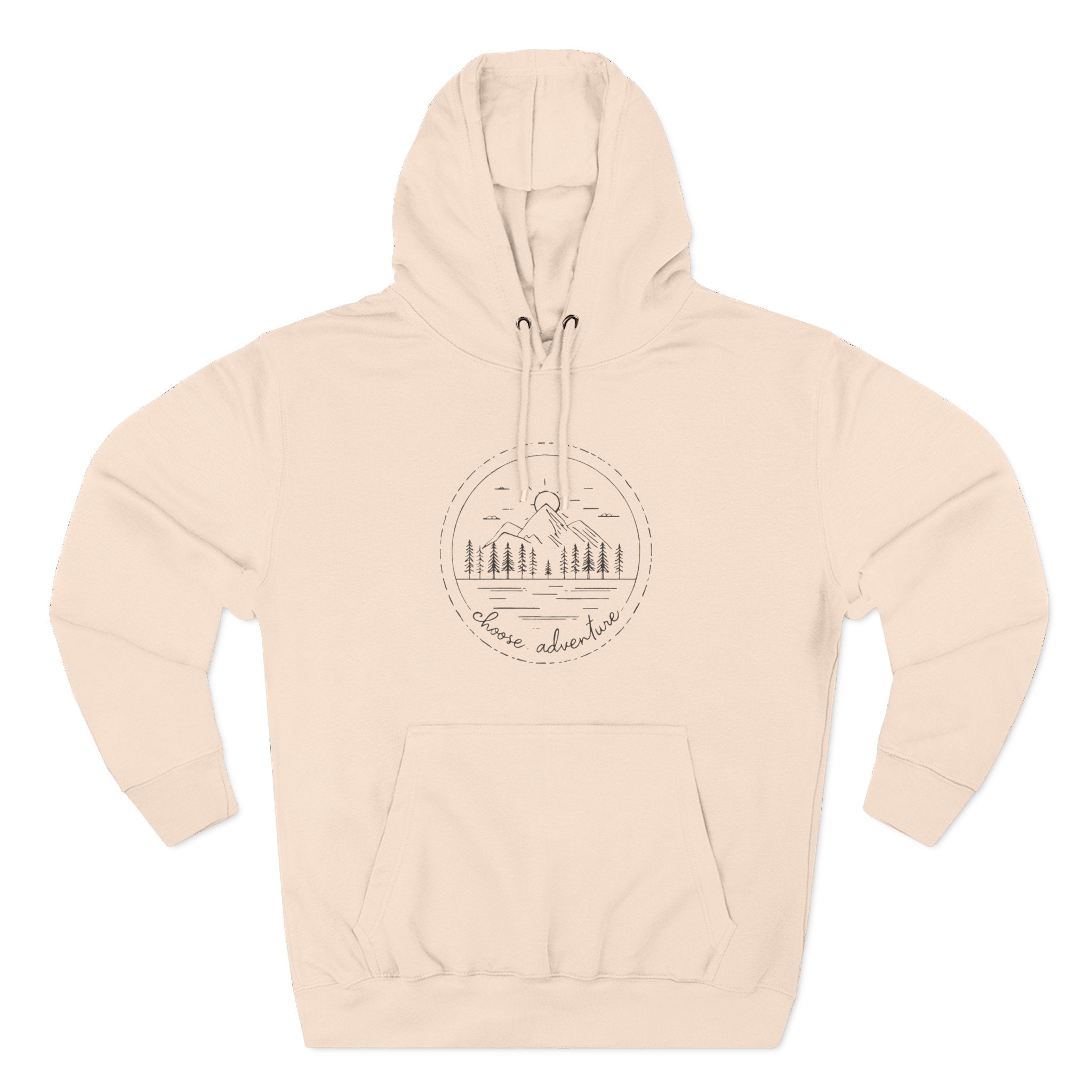 Cozy Minimalist 'Three-Panel' Fleece Hoodie — Soft White Pullover