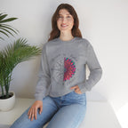 Compass Flower Crewneck Sweatshirt — "Dream, Explore, Discover" Graphic
