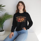 Fall Floral Crewneck Sweatshirt — Rust Sunflower Bouquet