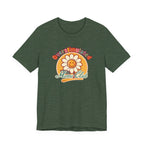 Overstimulated Moms Club T-Shirt — Retro Smiley Daisy Tee