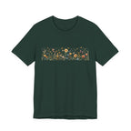 Floral Meadow Stripe Tee — Wildflower Band Graphic T-Shirt