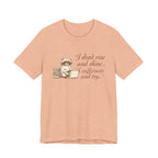 Coffee Racoon Tee — "I don't rise and shine... I caffeinate and try" Graphic T-Shirt