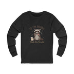 If I'm Moody Feed Me Treats Long Sleeve Tee — Cute Raccoon Graphic Shirt